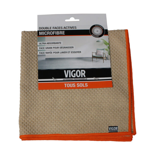 Serpillière microfibre Double faces actives 50x50 cm – Image 2