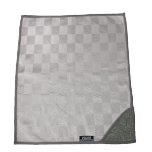 Lavette microfibre vitres Brillance ultra 30 x 35 cm, tissage damier, coin grattant