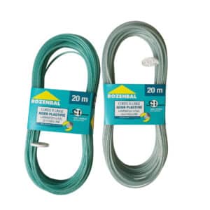 Corde à linge Acier plastifier 20 m Rozenbal