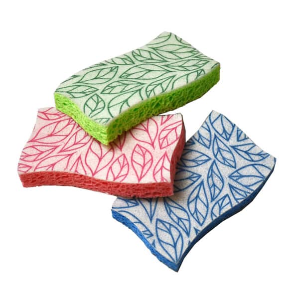 3 tampons grattants sur éponge végétale – Image 2
