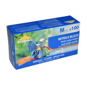 Gants Nitrile Bleus x100 Rozenbal