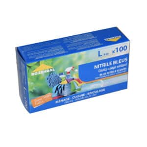 Gants Nitrile Bleus x 100 Rozenbal
