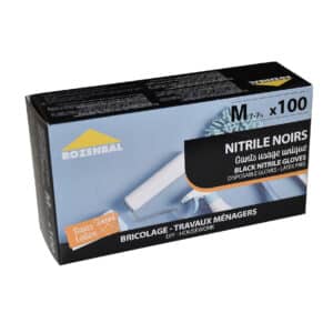Gants nitrile Noirs x100 Rozenbal