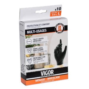 Gants nitrile noirs VIGOR