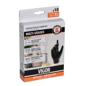 Gants nitrile noirs VIGOR